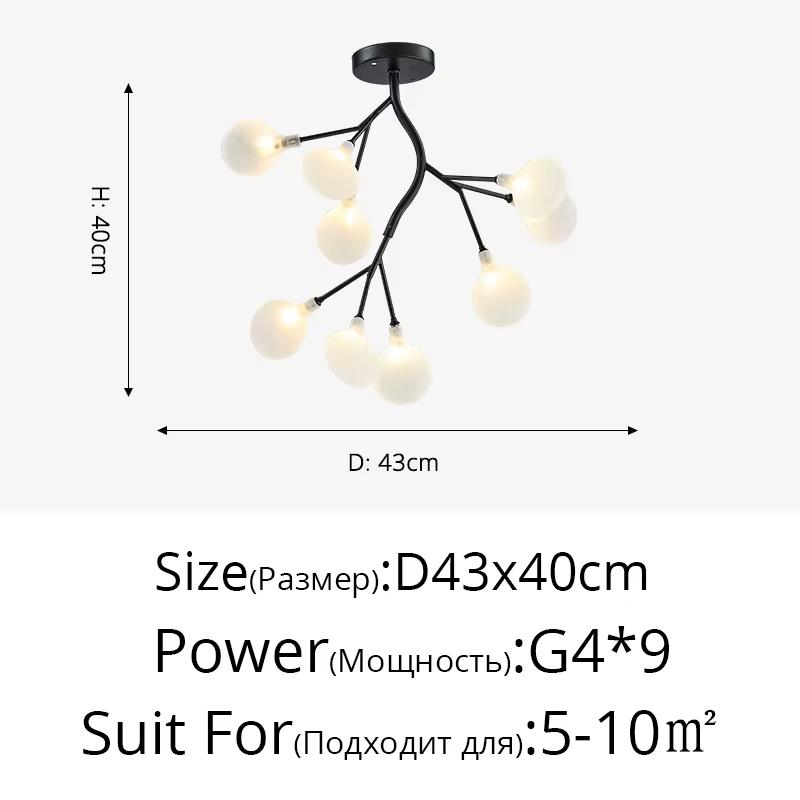 Nordisk G4 LED Lysekrone Belysning Moderne Gren Pendellampe Stue Gull / Svart Kunstdekor Innendørs Belysning(pære IKKE inkludert)