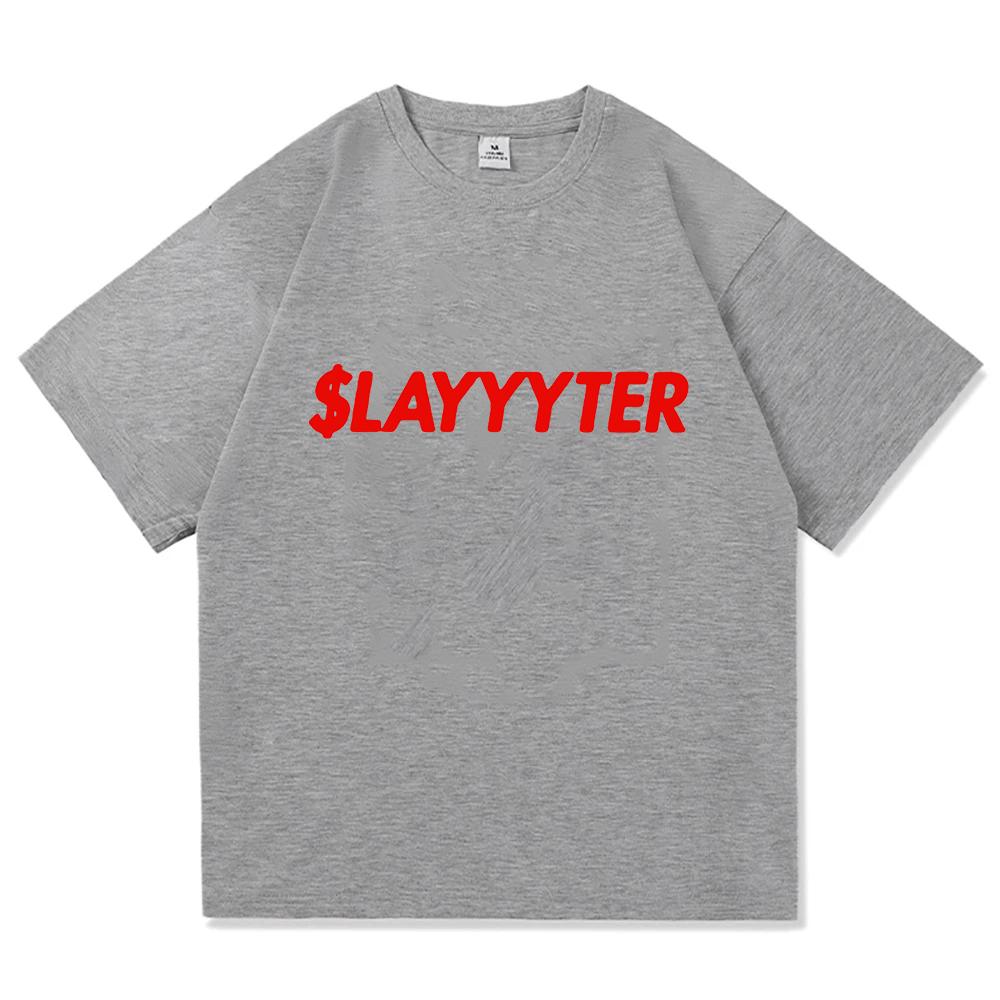 Slayyyter Worst Girl in America Футболки с принтом букв UNISEX Женская мода Харадзюку Футболка Повседневная хлопковая свободная футболка Повседневная футболка