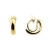 Set of 2 Stainless Ear Hypoallergenic To Hoop PLUMP Earrings, Pairs, Steel, 316L, Women's, Non-pierced Earrings, Cuffs, Metals, Earrings, (Gold Color)
