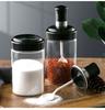 1-3 шт. Кухонная банка для приправ с ложкой и крышкой, цельные стеклянные банки, бытовая емкость для хранения масла, бутылка для меда, кисточка, кухонные барные принадлежности