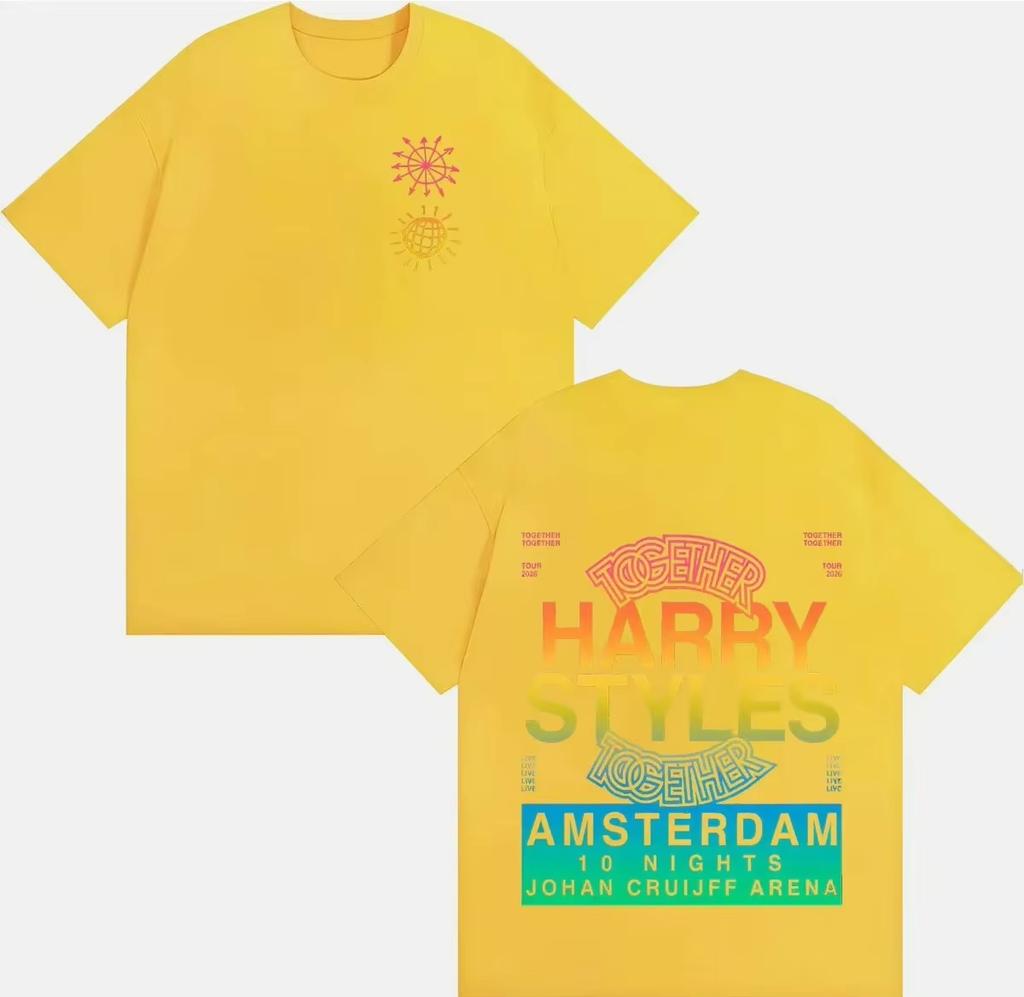 Harajuku High Quality Tees Harry Styles 2026 Together Live On Tour Merch Fashion Oversized Unisex Streetwear Trendy Cotton Soft