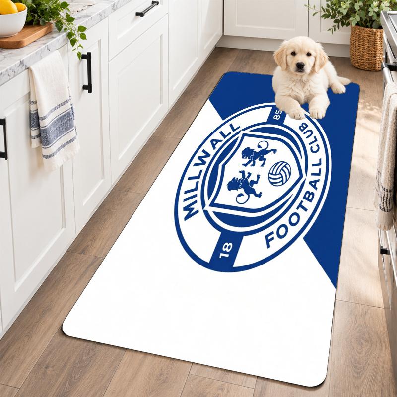 Flannel Kitchen Mat Millwall Football Soft Area Rug Non Slip Floor Carpet Home Decoration