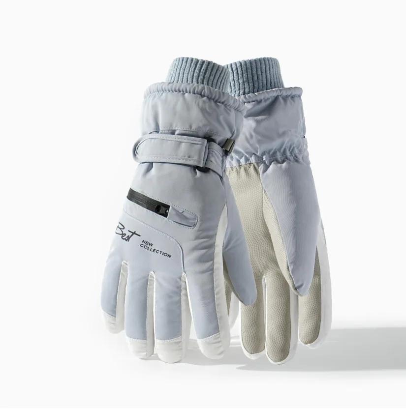 Нескользящие сенсорные лыжные перчатки Зимние спортивные перчатки Аксессуары для сноуборда Водонепроницаемые карманные Теплые мужские и женские перчатки