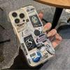 Чехол-газета Montazh для iPhone 16 15 Pro Max XS XR X 14 13 12 11 Pro Max Plus 7 8 Plus Mini Мультяшный Y2k Мягкая задняя крышка