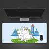 Moomin Mouse Pad, Large Gaming Desk Mat, Non-slip XXL Mousepad for Laptop & Tablet, Mini PC Playmat with Stitched Edges
