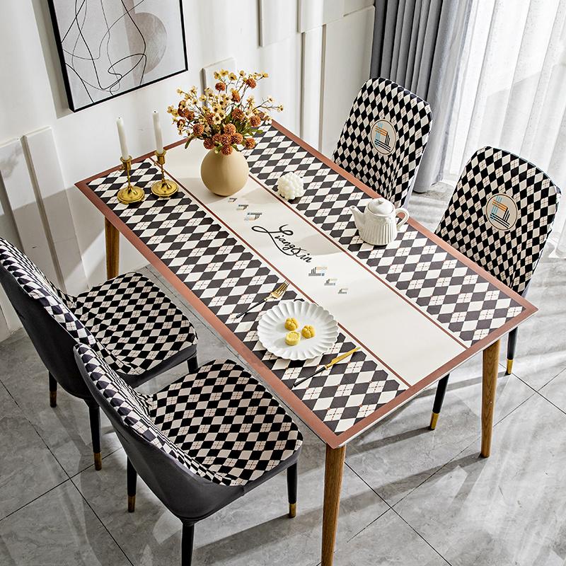 1/2/4/6 шт. чехлы на стулья в шахматном порядке, изогнутые чехлы на стулья из спандекса, современные эластичные чехлы на стулья для вечеринки, свадьбы, Рождества, декор