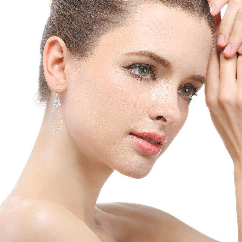 Танциз стерлингового серебра 925 пробы циркон серьги серьги-капли для женщин подарки на свадьбу