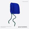 South Korea's new ins balaclava hat, ear protection, warm knitted pullover hat, thick thread, blue wool hat, men's Korea