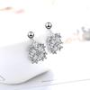 Design Sense Cold Wind Small Lock Fashion Zirconia Sparkling Classic Stud Earrings for Women Dazzling Female Elegant Accessories Timeless Jewelry
