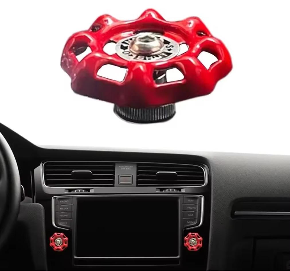 Забавный автомобильный центральный клапан, украшение для салона автомобиля, ручка переключения передач, промышленный клапан, наклейка на переключатель, украшение для автомобиля