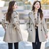 Windbreaker Coat for Women Spring and Autumn 2024 New Mid-length Niche Slim Temperament Casual Coat