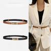 2024 Retro Women's Thin Belt Summer Tight Waist Genuine Leather All-Match Thin Belt Waist Women's Matching Dress Decoration