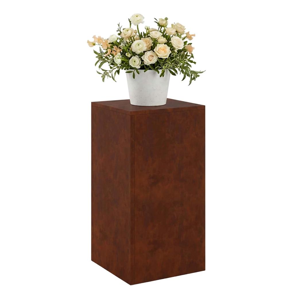 Plant Stand Rust Look 30 x 30 x 60 cm Weather Resistant Steel