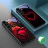 Великолепная Огненная Роза Подходит для Samsung Galaxy S26 Ultra S20 FE S21 S22+ S23 Plus S24 S25 Edge Магнетизм Стекло Чехол для Телефона