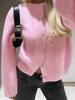 European & American Women's Long Sleeve Short Cardigan Sweater - Spring, Autumn, Winter 2025 Collection - Loose Knit Outerwear
