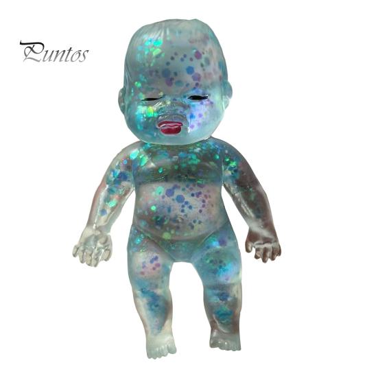 Сквиш-мячик от стресса из ТПЭ с блестками 'Baby', Прозрачная кукла-младенец, Мягкая, эластичная сенсорная игрушка-фиджет, Расслабляющий подарок для взрослых и детей, Сувениры для вечеринки