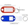 10-30pcs/lot Tough Plastic Key Tags with Split Ring Label Window for DIY Key Chain Kit Numbered Name Baggage Luggage Tags