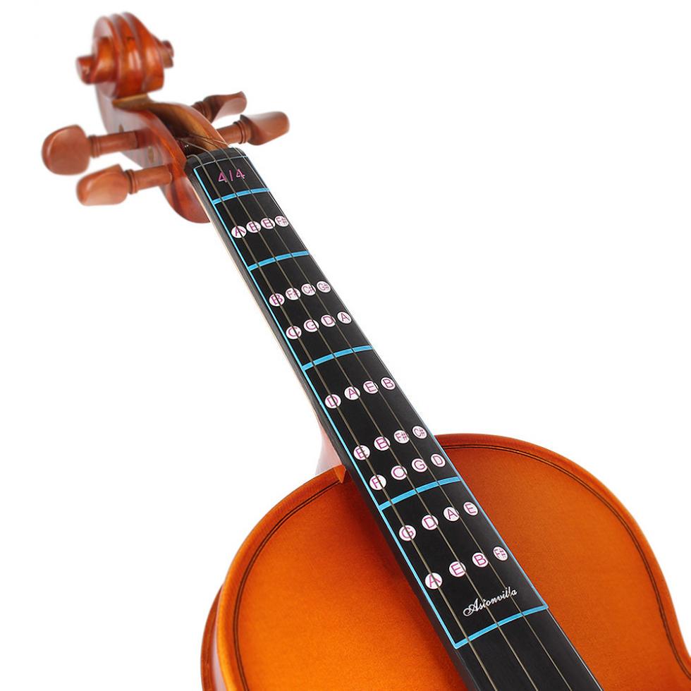 4/4 Violin Fingerboard Sticker Fretboard Note Label Fingering Chart Practice Beginner Violin Parts