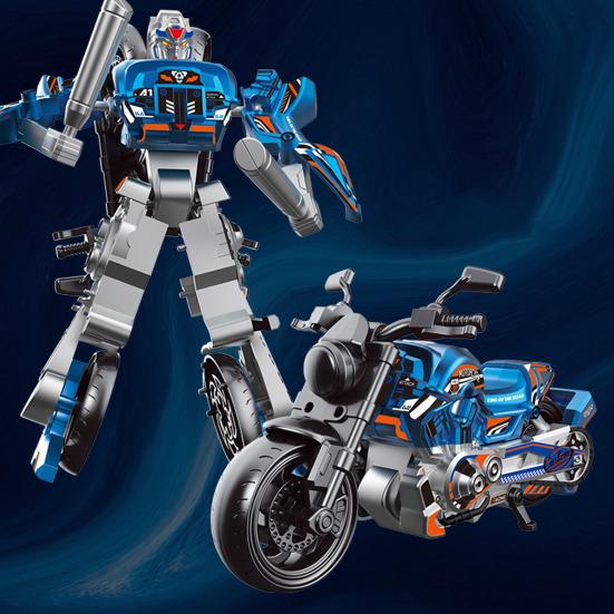 Transforming Robot Motorcycle Toy Movable Joints Educational Transformable Motorbike Deformation Robot Model Toddlers Boys Birthday