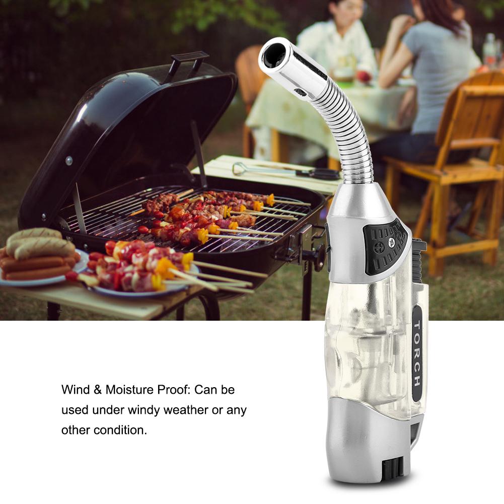 Электрическая ветрозащитная газовая зажигалка для плиты BBQ, зажигалка для плиты (прозрачный)