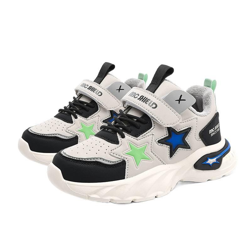 Children's Autumn and Winter Sports Shoes 2025 Boys Fashion Cotton Thermal Shoes Medium and Older Children and Girls Outdoor Running Shoes