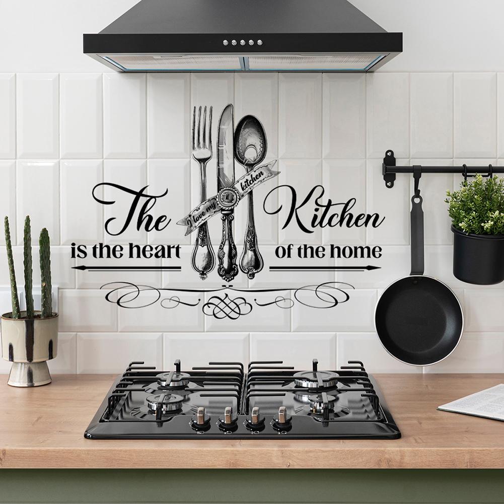 Kitchen Wall Stickers for Fun and Creative Home Decoration Cook Utensils Design for Restaurants and Living Spaces