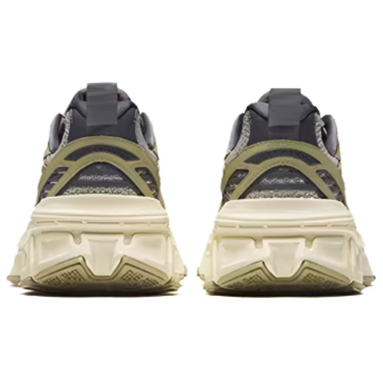Anta Cormorant Slip Resistant Abrasion Resistant Low top Casual Shoes Men's Green Yellow Gray 112518895-6