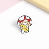 Стильные унисекс мультяшные броши в виде грибов, демонстрирующие восхитительные иконки кошки, ежа и лягушки
