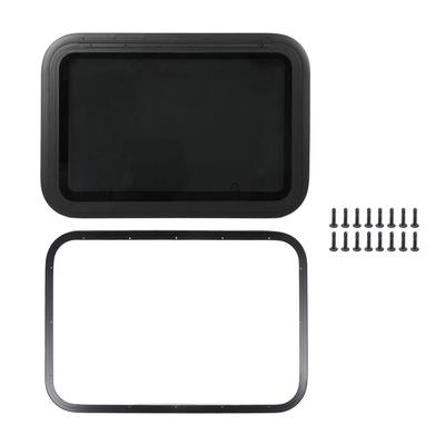 762x508 мм  30,48x20,32 дюйма Окно для фургона/дома на колесах, УФ-защитное, Тонированное, Закаленное стекло, Окно-выход для кемпера с москитной сеткой и декоративным кольцом для