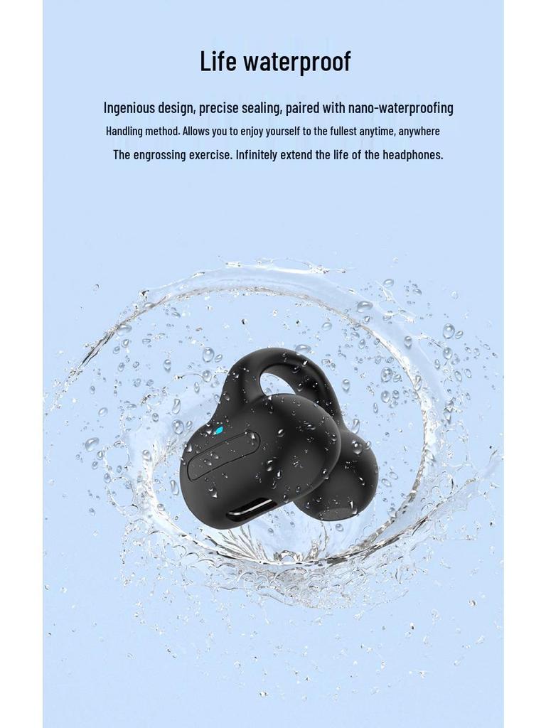 Bluetooth-наушник M-S8 с зажимом: Беспроводные, Безболезненные, Подходят для бега и деловых встреч, Стерео в одном ухе.