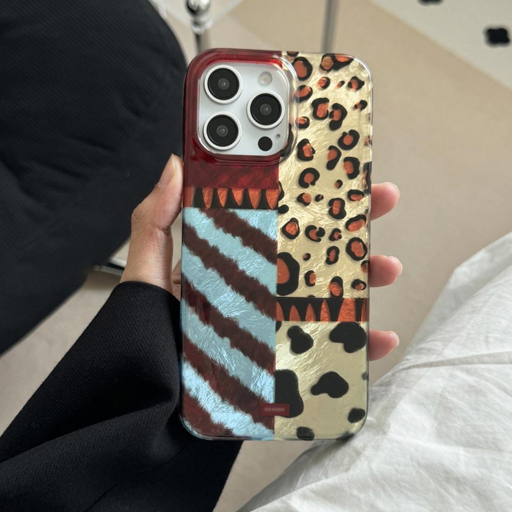 Роскошный чехол для телефона с леопардовым принтом в стиле Y2K для iPhone 16 15 14 13 12 11 Pro Max X Xs XR XSMax 8 7 6 6s Plus Задняя крышка с перьями