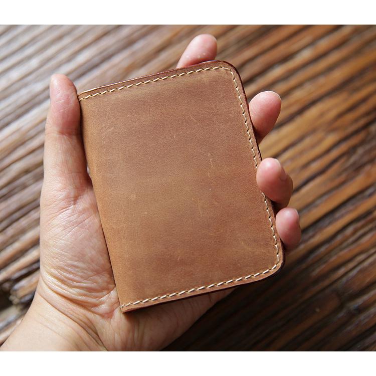 Кожаные чехлы для карт в стиле ретро Crazy Horse, мужской первый слой из воловьей кожи, держатель для кредитных карт, кошелек ручной работы, короткий ультратонкий тонкий чехол для удостоверения личности водителя
