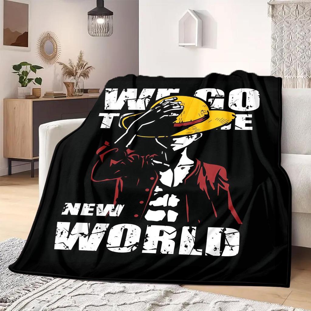 ONE PIECE Monkey D. Luffy Print Blanket Warm Comfortable Flannel Blanket Suitable for Bedrooms,Sofas, Beds,Chairs -QIAO98
