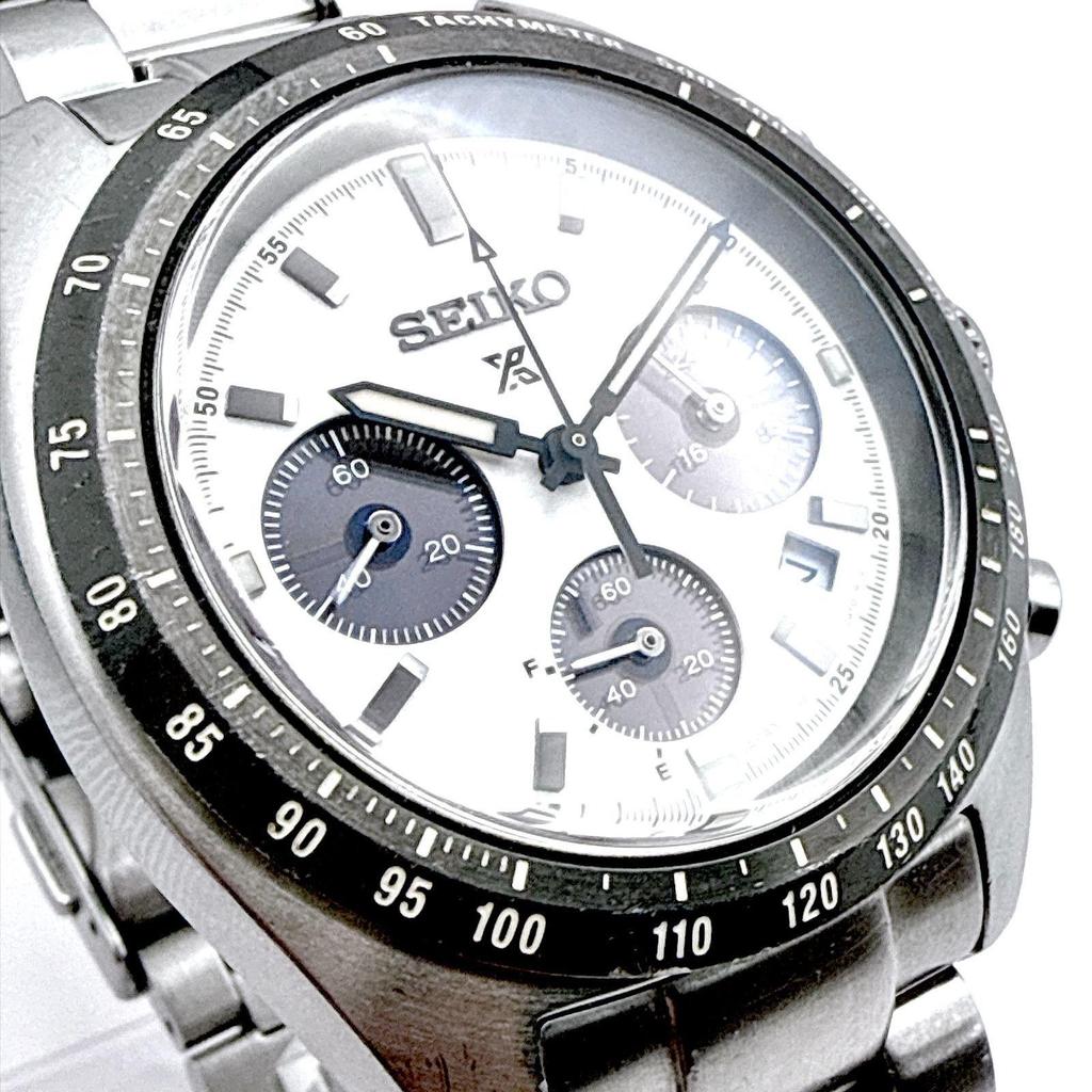 Б/У B188 [Рабочее/Отличное состояние] SEIKO PROSPEX SPEEDTIMER SBDL085 Seiko Prospex Speedtimer Солнечный Хронограф Циферблат "Панда" Мужские Часы
