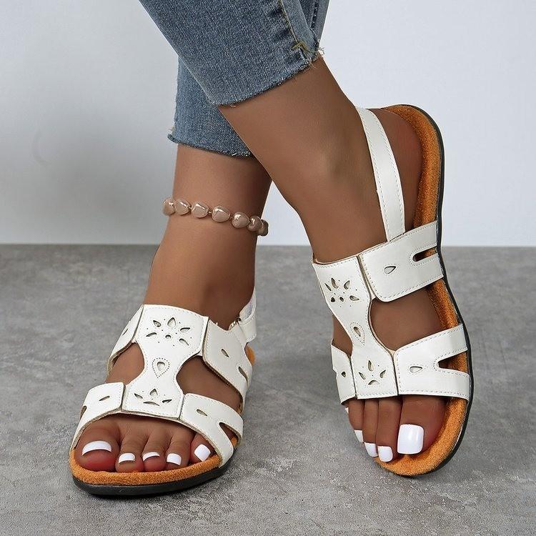 Женские летние сандалии, модная обувь, пляжные повседневные четырехцветные сандалии большого размера