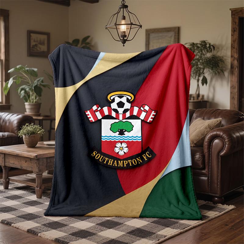 Southampton Football Print Flannel Blanket Soft Warm Sofa Bed Throw Blanket For Home Office Bedroom