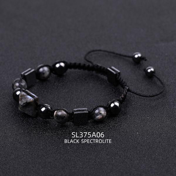 Пирамида Квадратные Бусины Mix Match Плетеный Браслет Женский Тигровый Глаз Аметист Лазурит Браслет-Подвеска Кристалл Энергии Ювелирные Изделия YSL