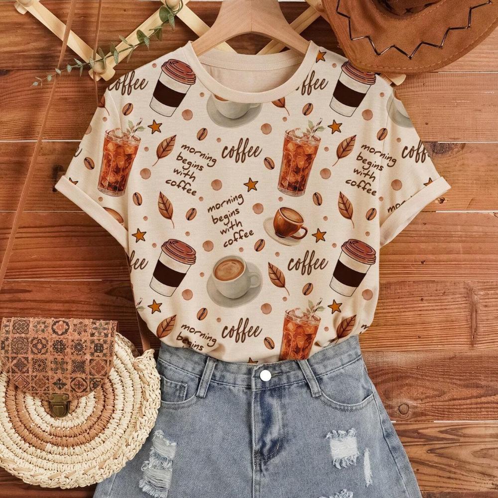 Elegant Retro Art Floral 3D Print Short Sleeved Womens T Shirt Summer New Fashion Trend Daily Comfortable Women's Clothing