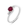 Silver Ring with Natural Ruby 0.756ct (2127567)