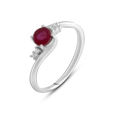 Серебряное кольцо с натуральным рубином 0.756ct (2127567)