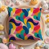 HOT Abstract Colorful Pattern Cushion Cover Home & Car Multi-Scene Pillow Cover - Reversible, Soft & Durable for Daily Use