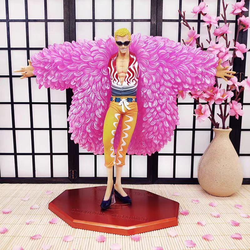 26 см Аниме Фигурки One Piece Ока Ситибукай Донкихот Дофламинго Фигурка Действия ПВХ Статуя Модель Игрушки Кукла Подарок на День Рождения