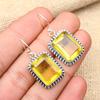Citrine Gemstone Handmade 925 Sterling Silver Jewelry Lovely Earrings Gift For Her