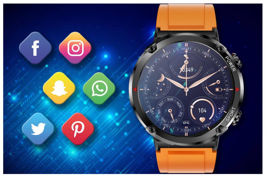 Smartwatch Męski Gravity Gt21-2 - Bluetooth Call, Dodatkowy Pasek (Sg025B)