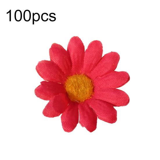 100 шт. искусственный цветок поддельные шелковые головки подсолнуха свадебный цветочный декор «сделай сам»