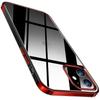 Protective Case for iPhone 12 - PROSHOP - Chrome Silicone Border - Shockproof - Red