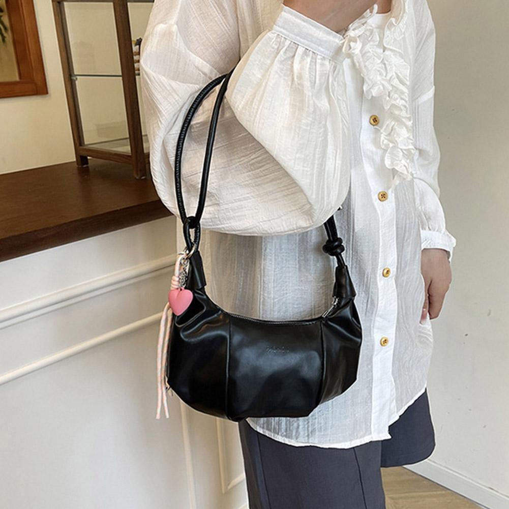 Women's Dumpling Shoulder Bag Elegant PU Leather Handbag 2026 Trendy Shoulder Crossbody Bag Minimalist Fashion Daily Bag