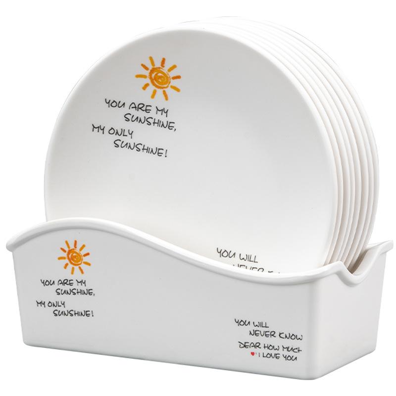 Меламиновая посуда, не содержит БФА, можно мыть в посудомоечной машине 100%, белые меламиновые обеденные тарелки для повседневной трапезы, приема пищи в помещении и на открытом воздухе, вечеринки