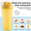 600 мл бутылка для протеинового шейкера с шариком из нержавеющей стали, точные весы, портативная чашка для воды для смешивания воды для фитнеса, пластиковый миксер, бутылка-блендер, подарок на день рождения