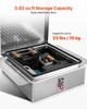 Truck Bed Tool Box, Heavy Duty Aluminum Tool Box with Diamond Plate, Storage Toolbox Chest Organizer Supports up to 100 kg, Ideal for Pickup, Truck